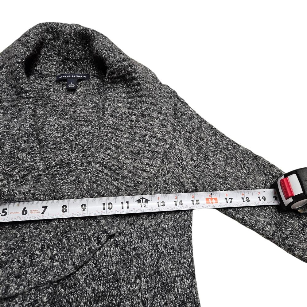 Y2k Knit Cardigan Sweater Ruffle Minimalist Office Siren Banana Republic- Small - Picture 7 of 7